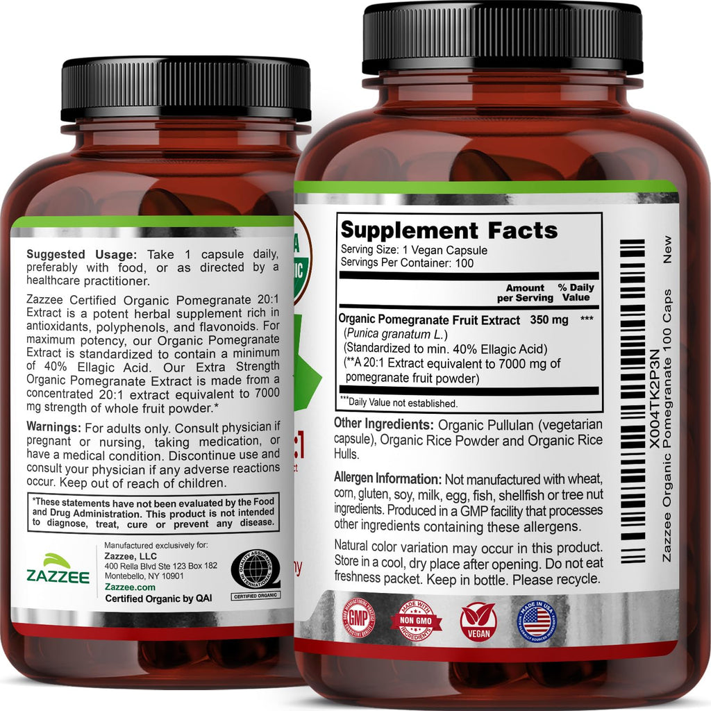Zazzee Plant-Based Extract Supplement

