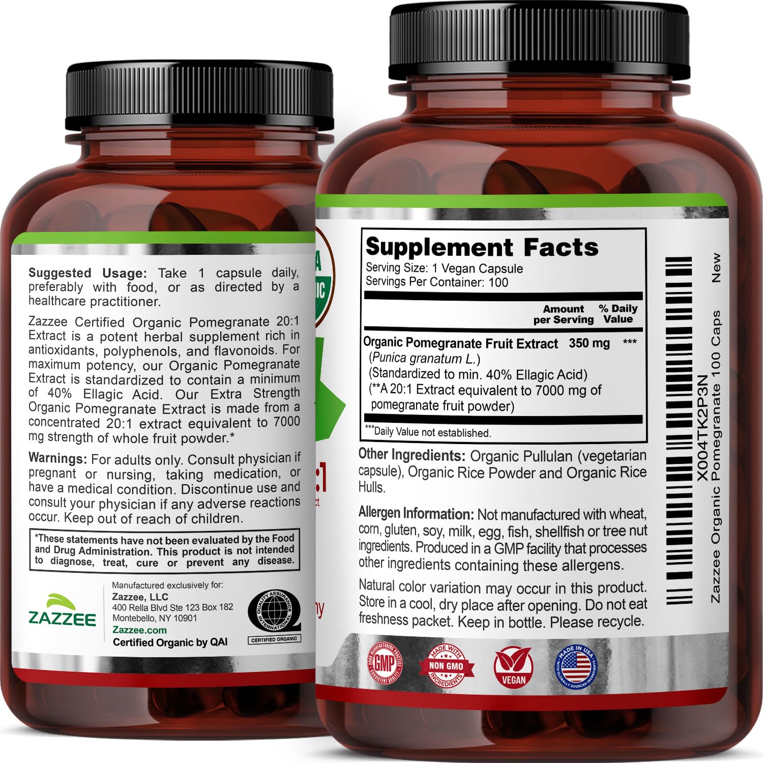 Zazzee Plant-Based Extract Supplement

