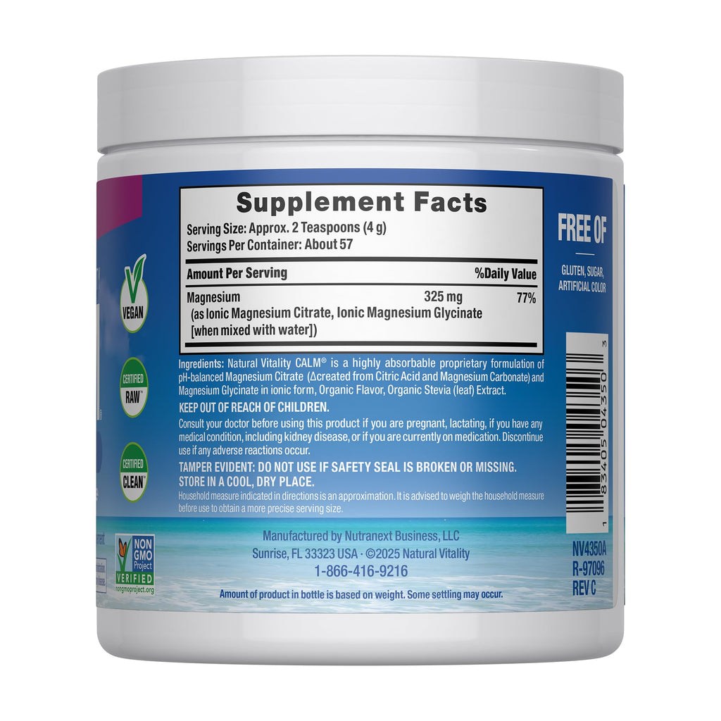 Natural Vitality CALM Magnesium Drink Mix 8 oz

