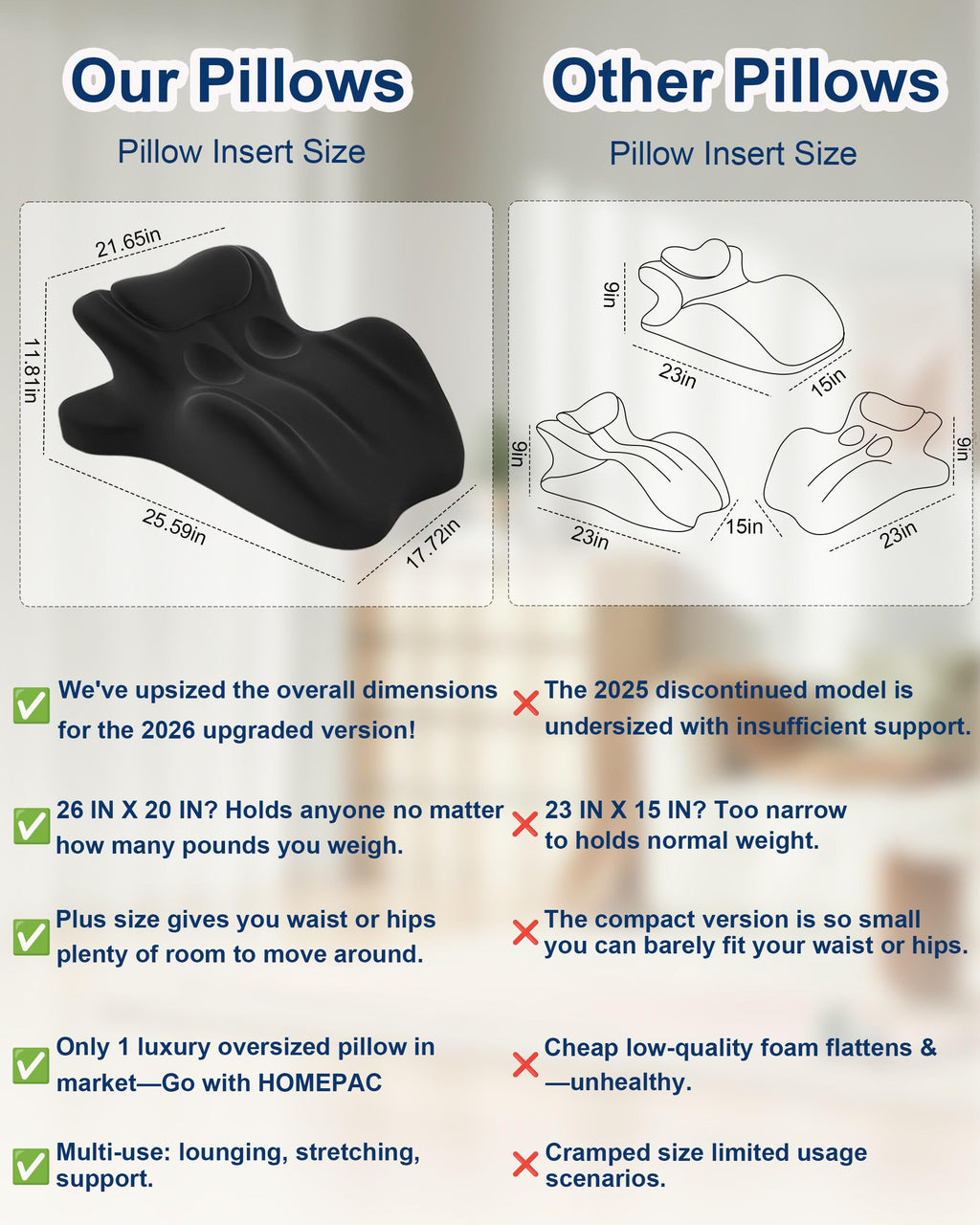 Memory Foam Wedge Pillow for Reading and Elevation Support

