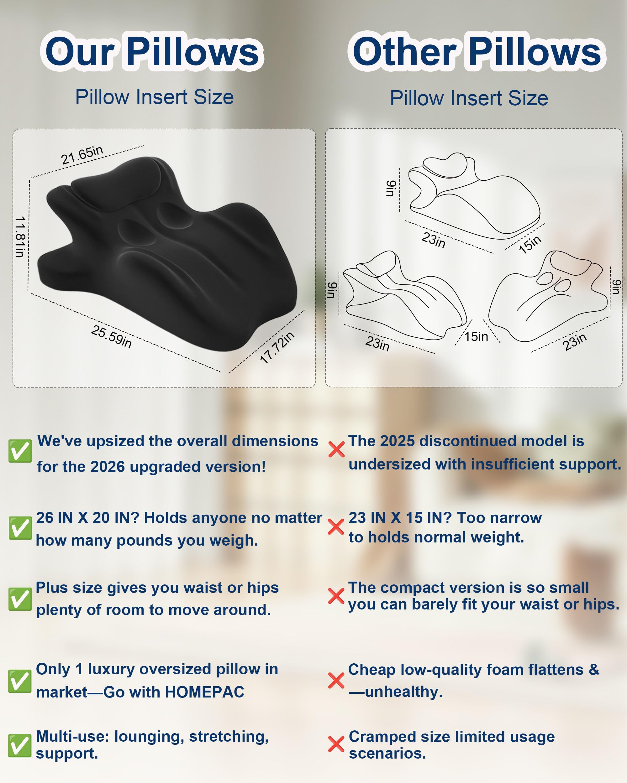 Memory Foam Wedge Pillow for Reading and Elevation Support

