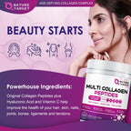 Nature Target Multi Collagen I-V-X Powder with Vitamin C

