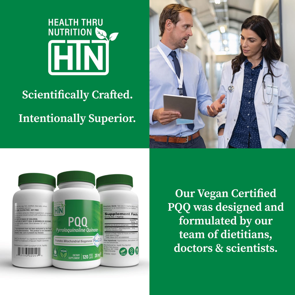 PQQ Supplement by Health Thru Nutrition | Vegan & Non-GMO

