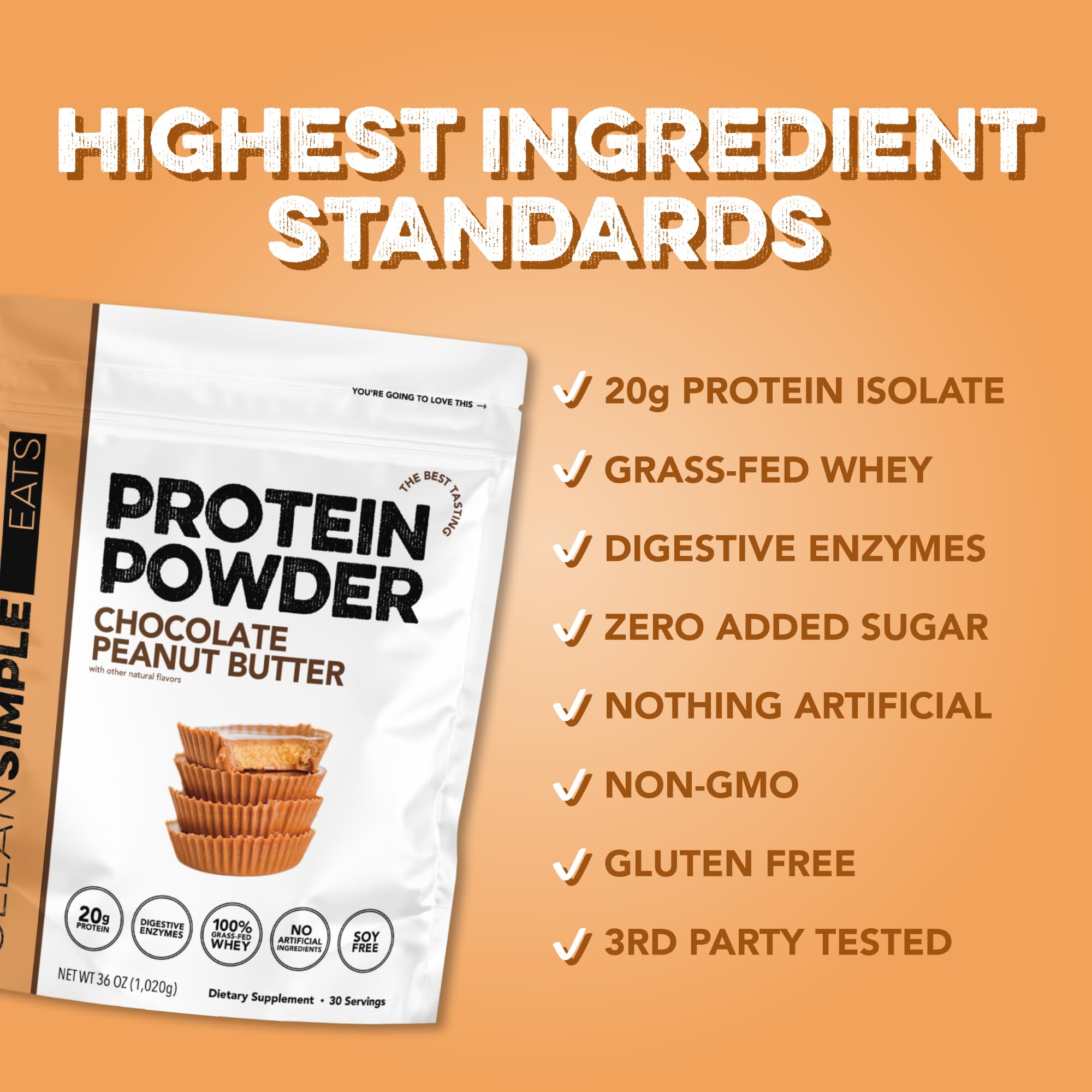 Clean Simple Eats Whey Isolate Protein Powder

