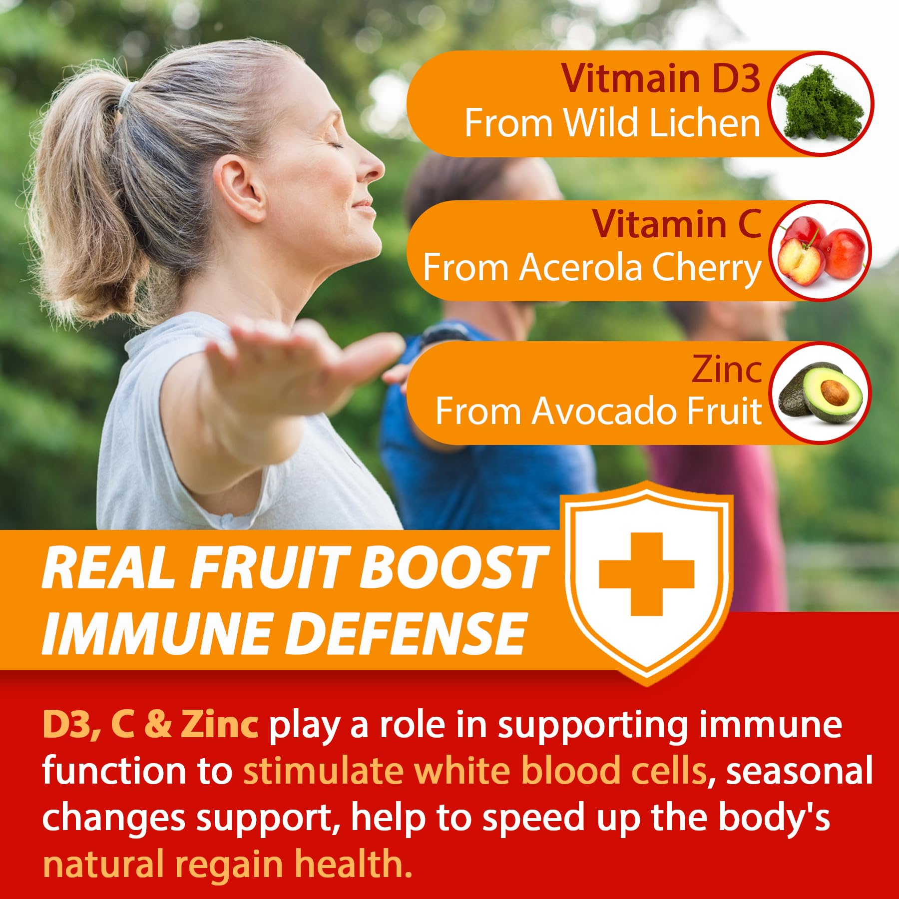Vitamin C D3 Zinc Gummies for Immune Support | Nextdia

