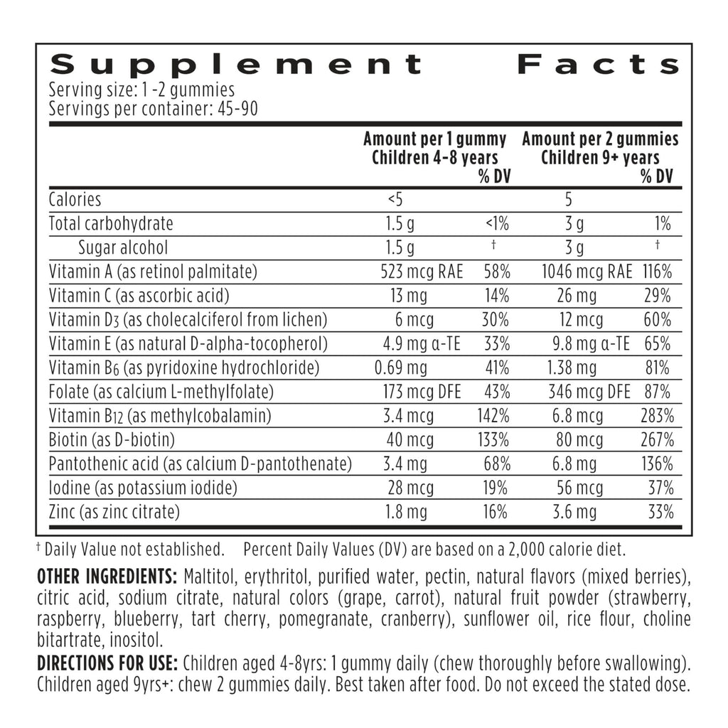 Igennus Methylated Kids Multivitamin Gummies | Clean Label

