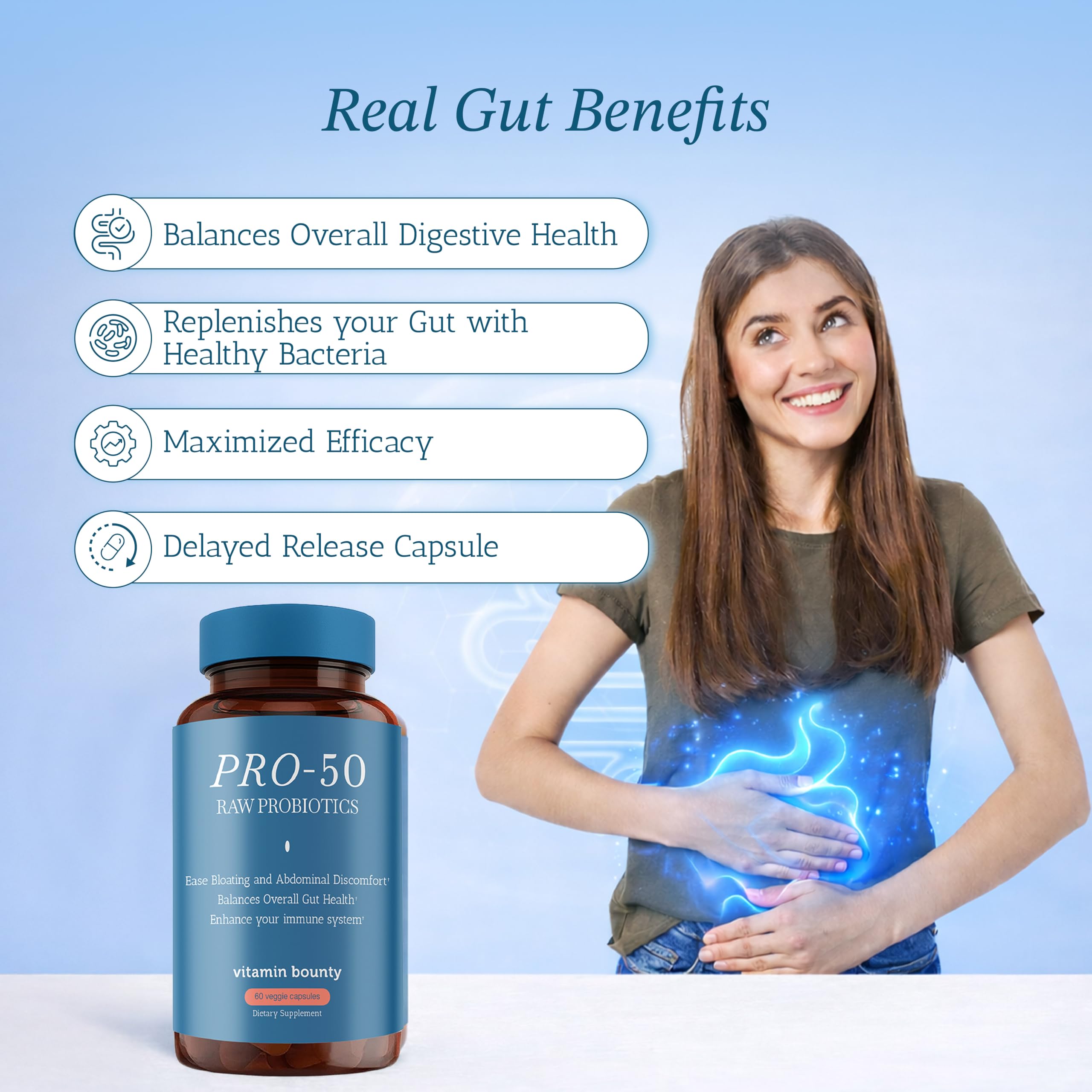 Vitamin Bounty Probiotics for Digestive Health

