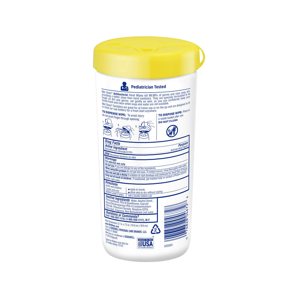 Wet Ones Antibacterial Hand Wipes Tropical Splash

