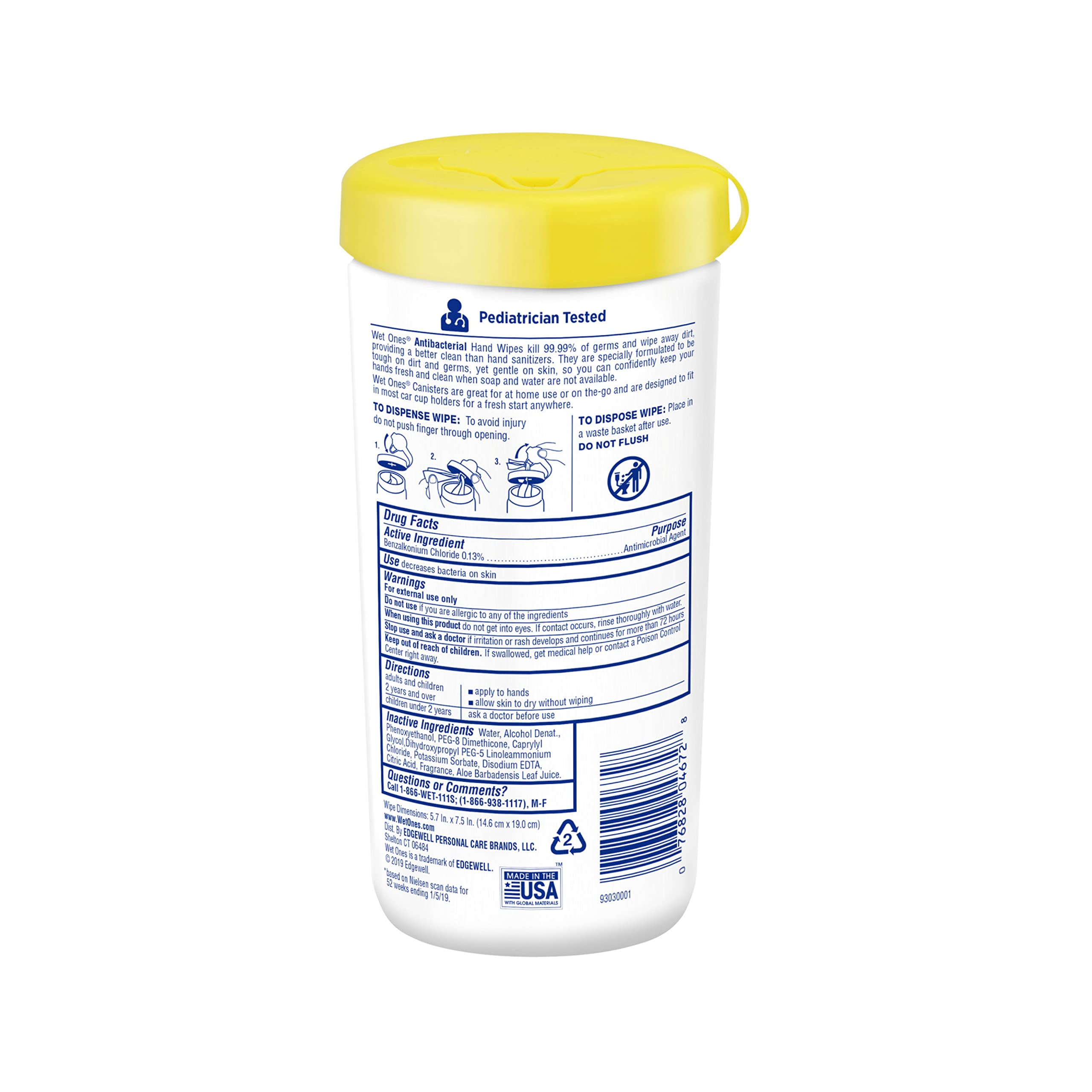 Wet Ones Antibacterial Hand Wipes Tropical Splash

