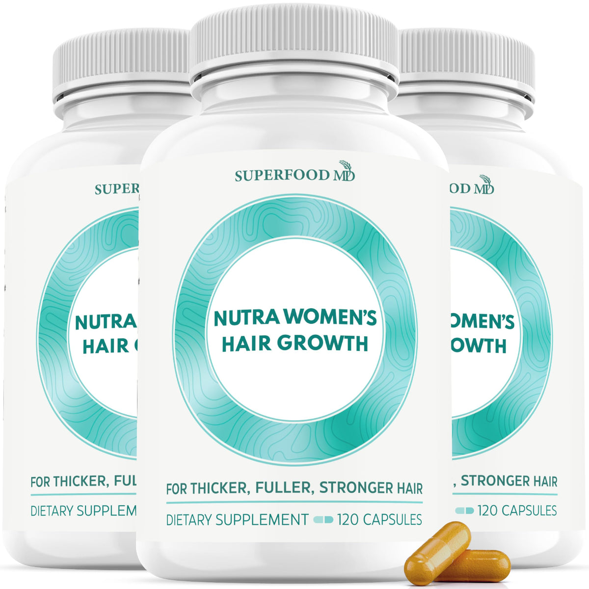 Nutra Women's Hair Growth Supplement for 45+, Soy-Free, 26 Ingredients
