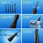 Nicwell Water Dental Flosser - 4 Modes, 11 Pressure Settings

