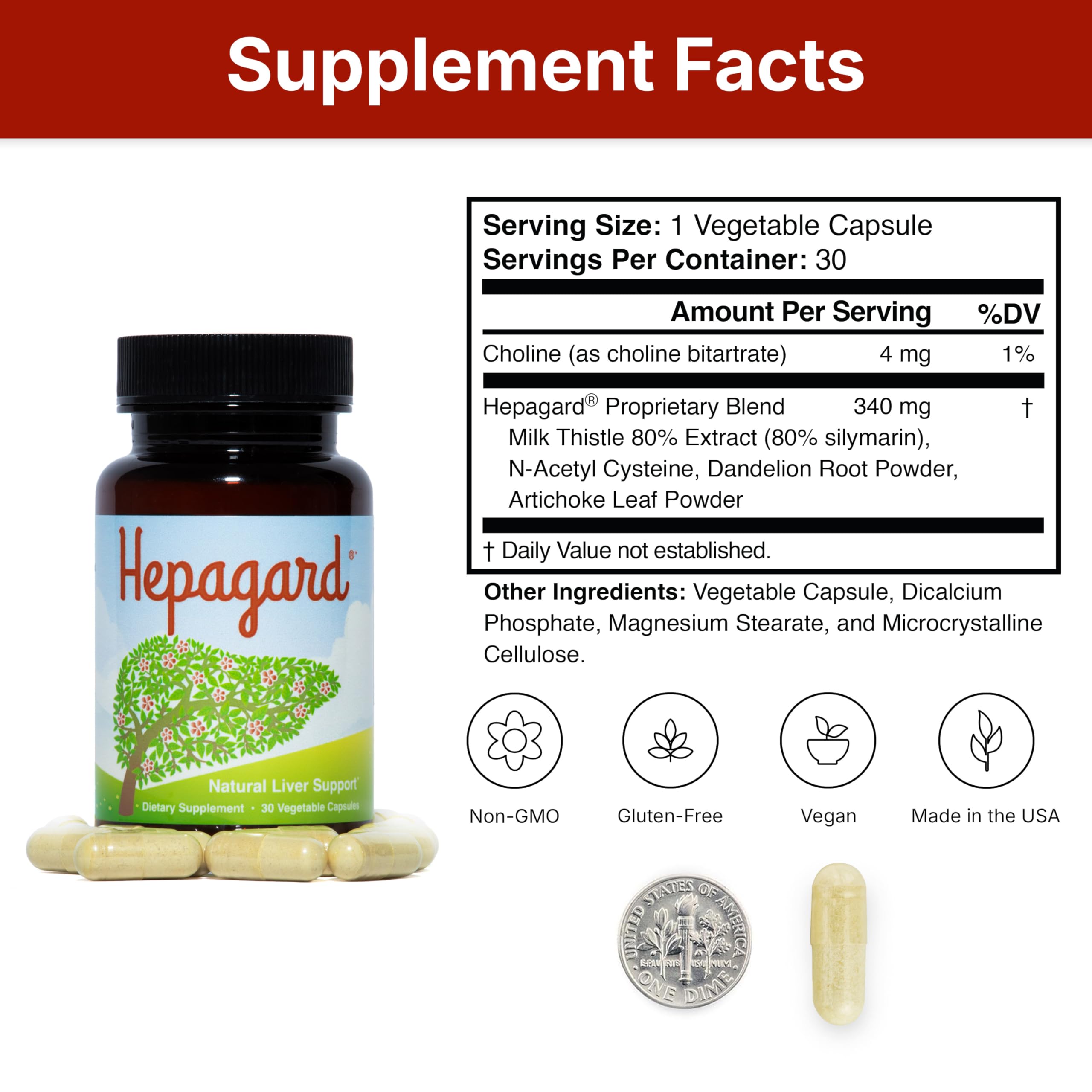 Hepagard Liver Support with NAC - Vegan & Non-GMO

