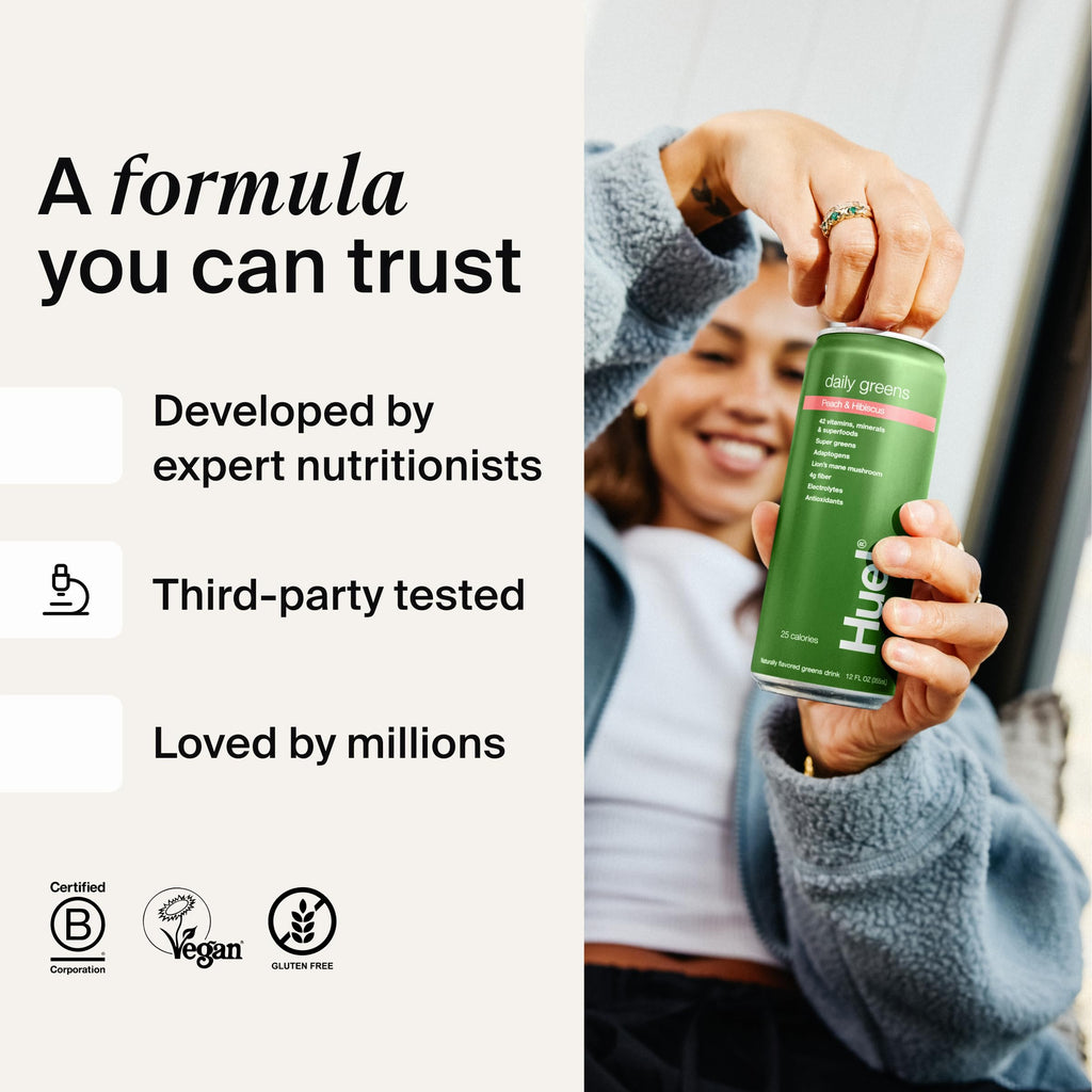 Huel Daily Greens Ready-to-Drink | 42 Vitamins & Probiotics

