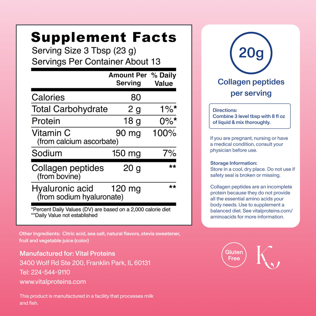 Vital Proteins Collagen Peptides Advanced Hyaluronic Acid

