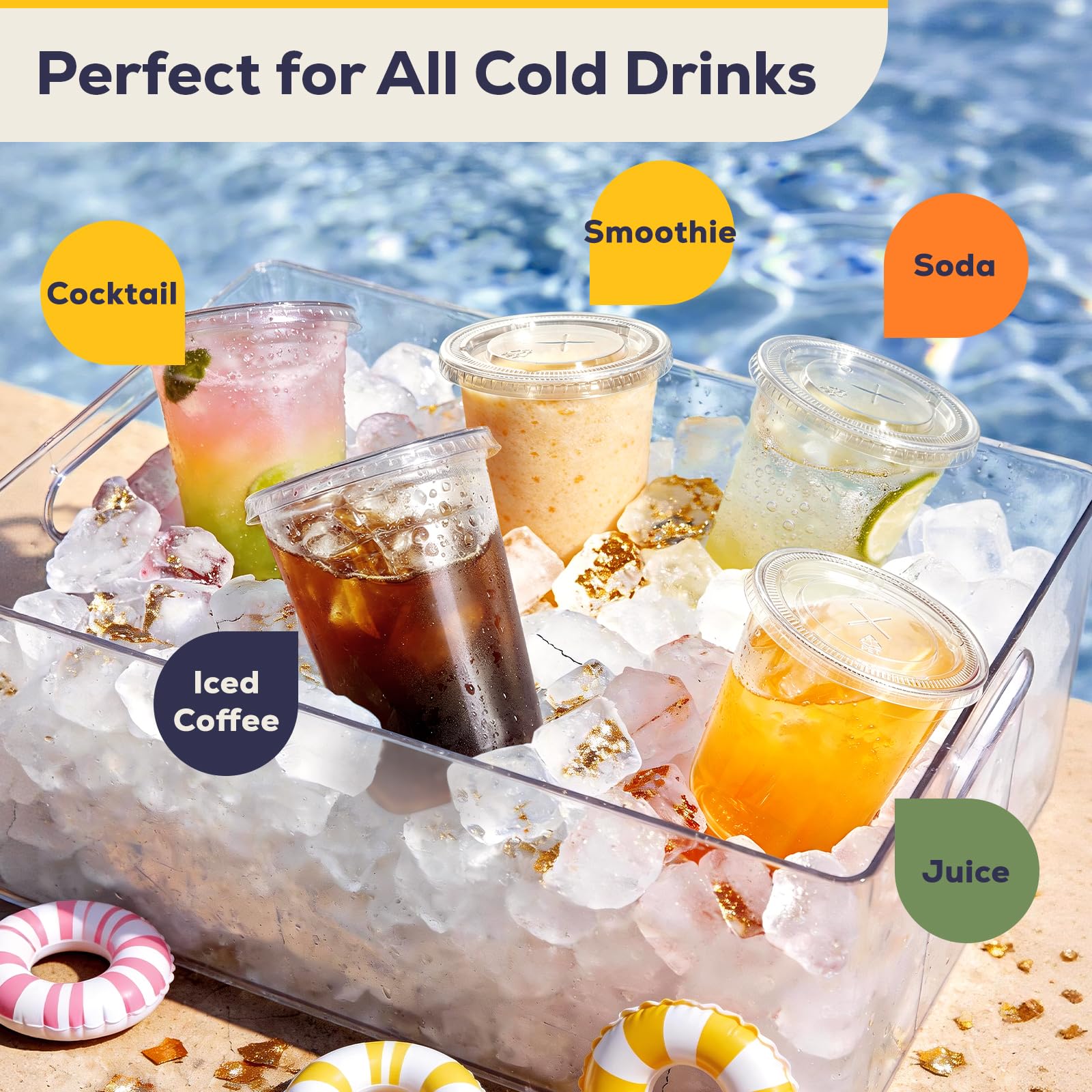 Clear Plastic Cups with Lids & Straws – BPA-Free

