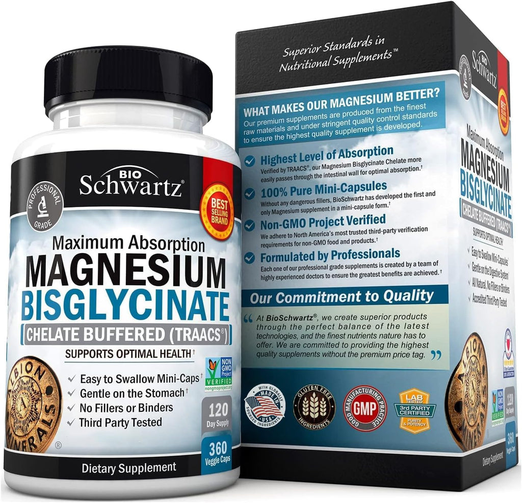 BioSchwartz Magnesium Bisglycinate Chelated Supplement

