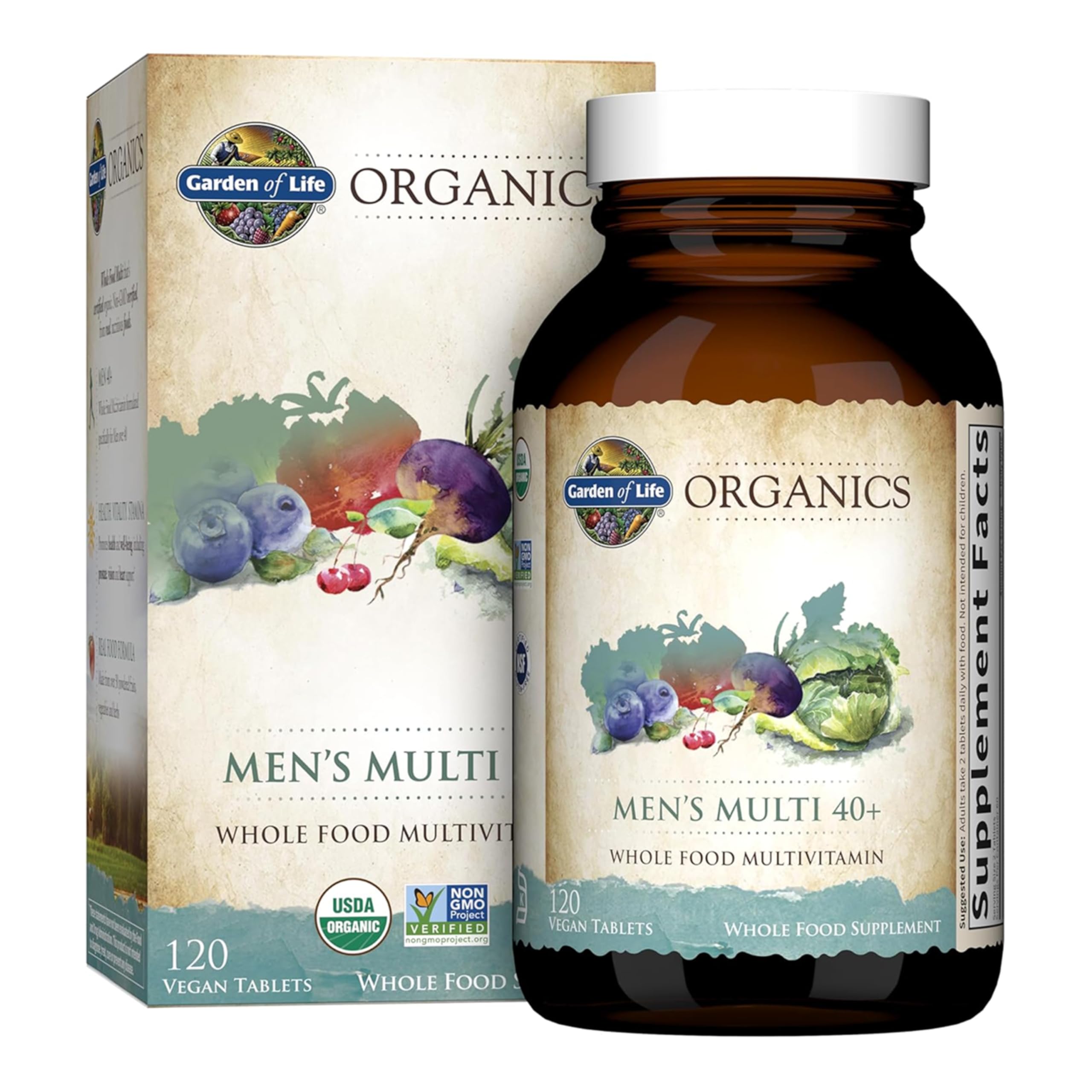 Garden of Life Organics Men’s Multivitamin 40+ - Vegan Organic

