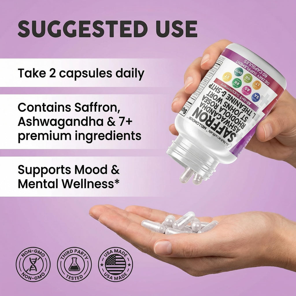 Mellomood Saffron Mood Support Capsules

