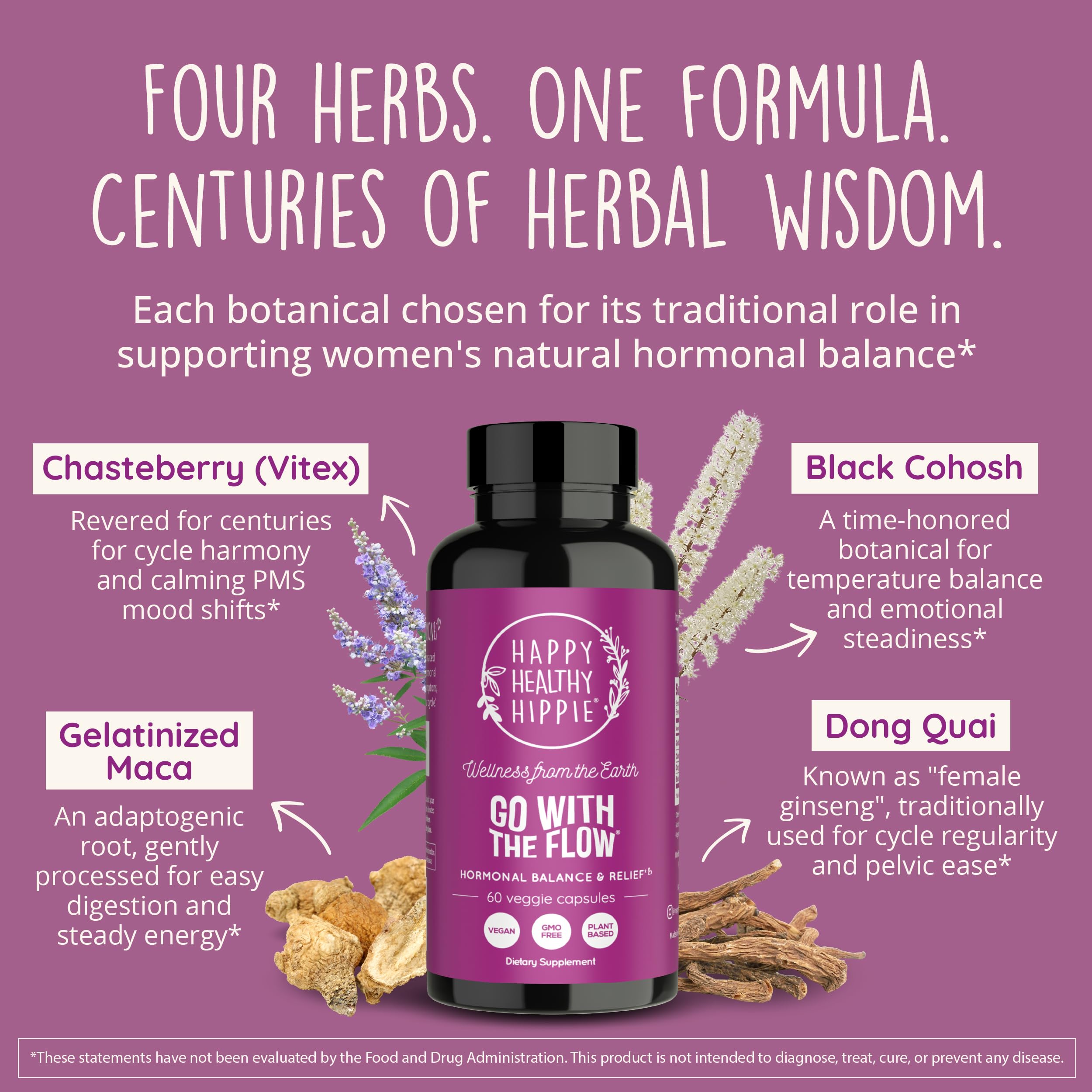 Happy Healthy Hippie Hormone Balance Herbal Supplement

