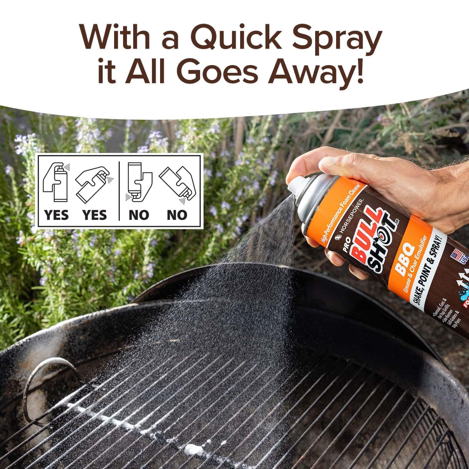 Bull Shot BBQ Pro Foaming Grill Cleaner | As Seen on TV

