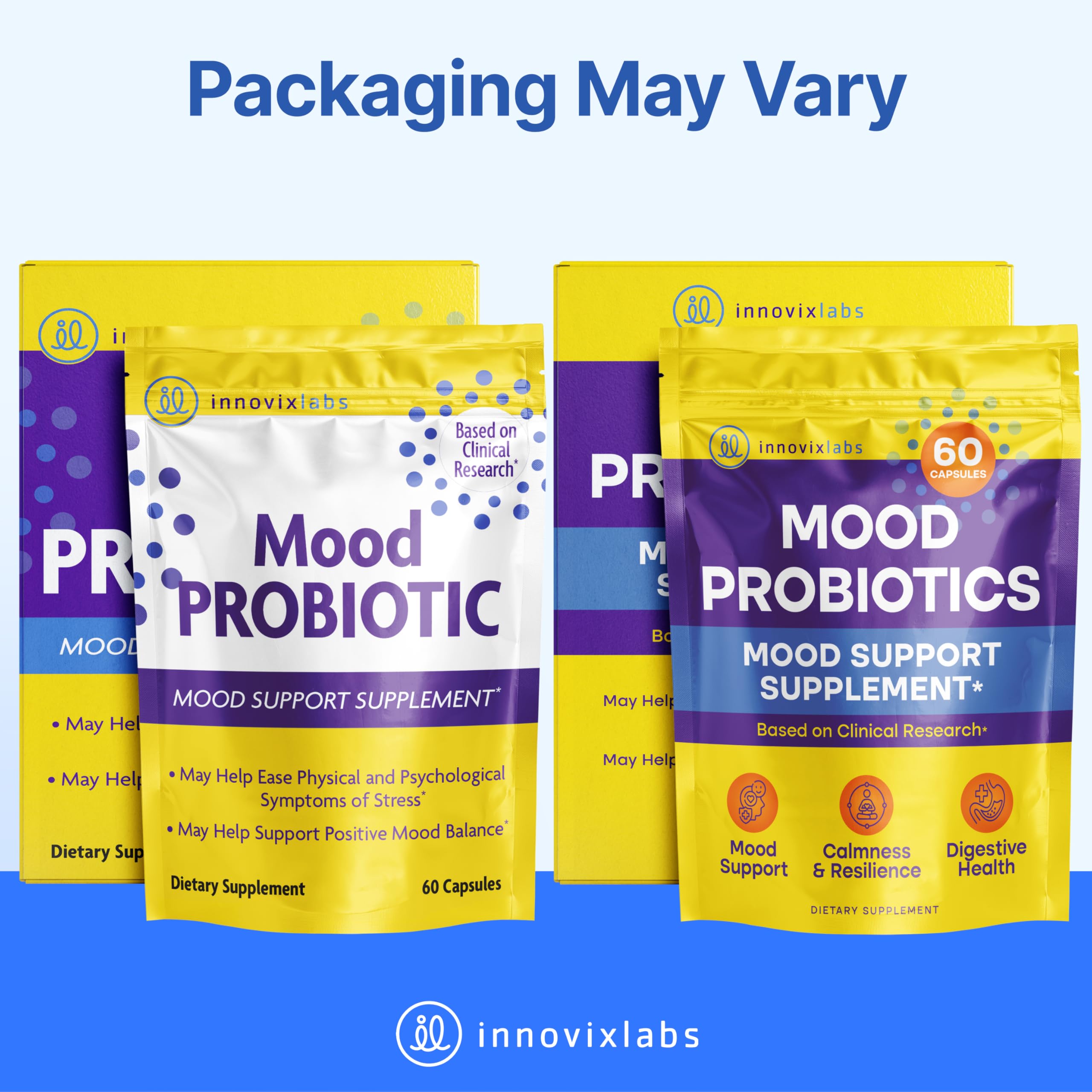 InnovixLabs Mood Probiotic for Digestive & Mood Support


