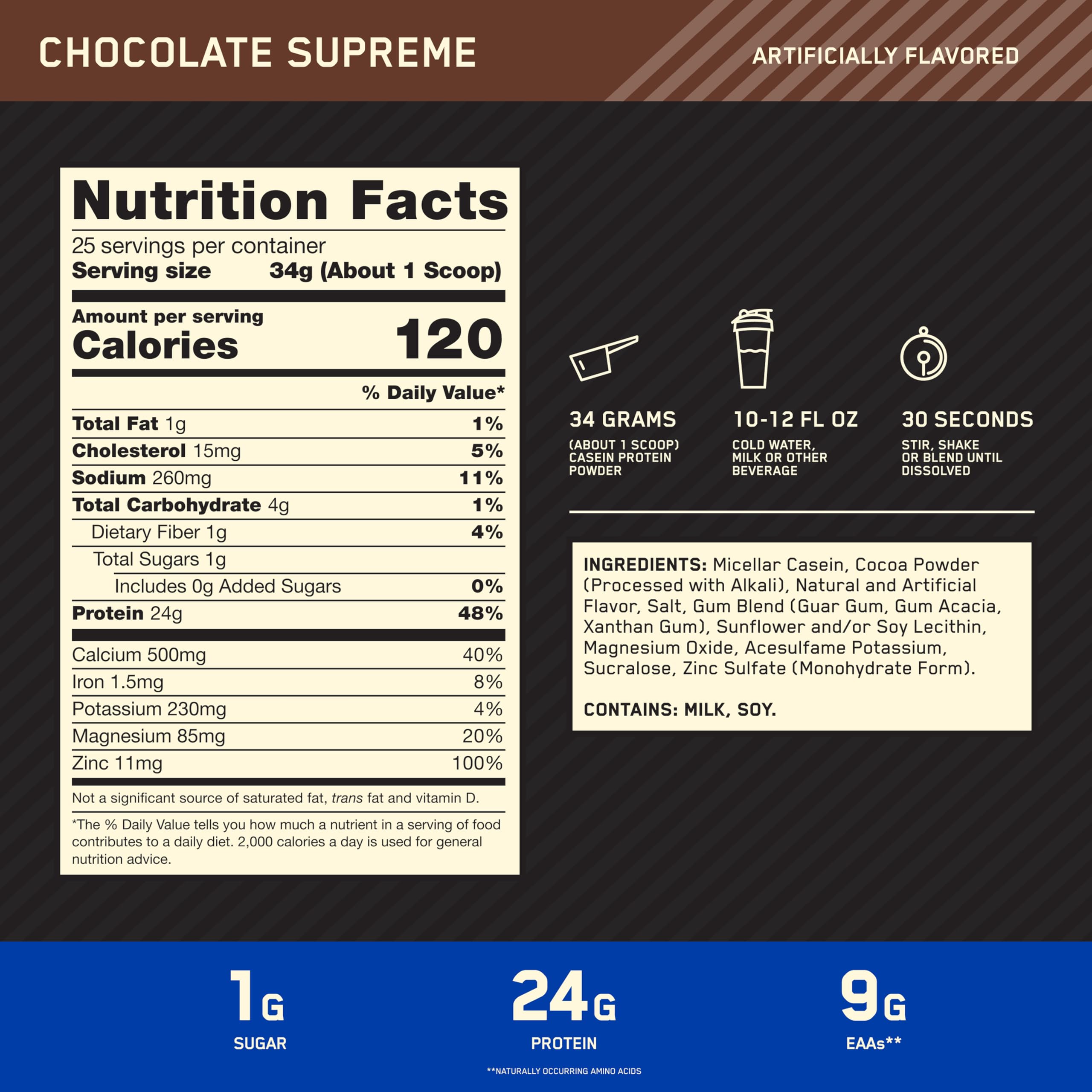 Optimum Nutrition Micellar Casein Protein Powder

