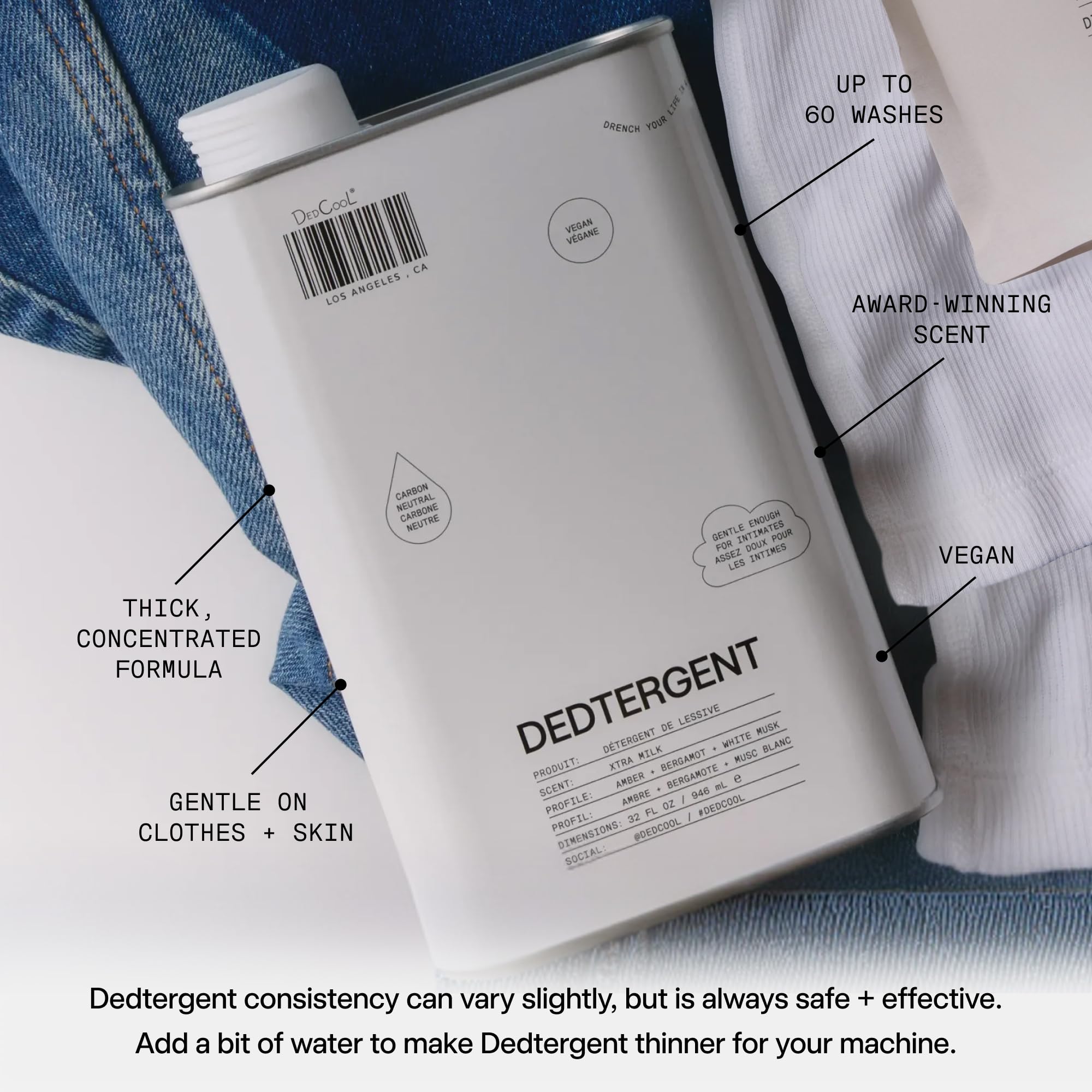 DedCool Liquid Laundry Detergent - Plant-Based Cleaning

