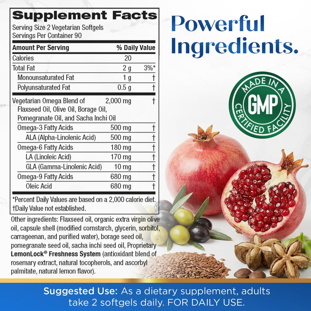 Purity Vegan Omega Three Six Nine Five-in-One Fatty Acids

