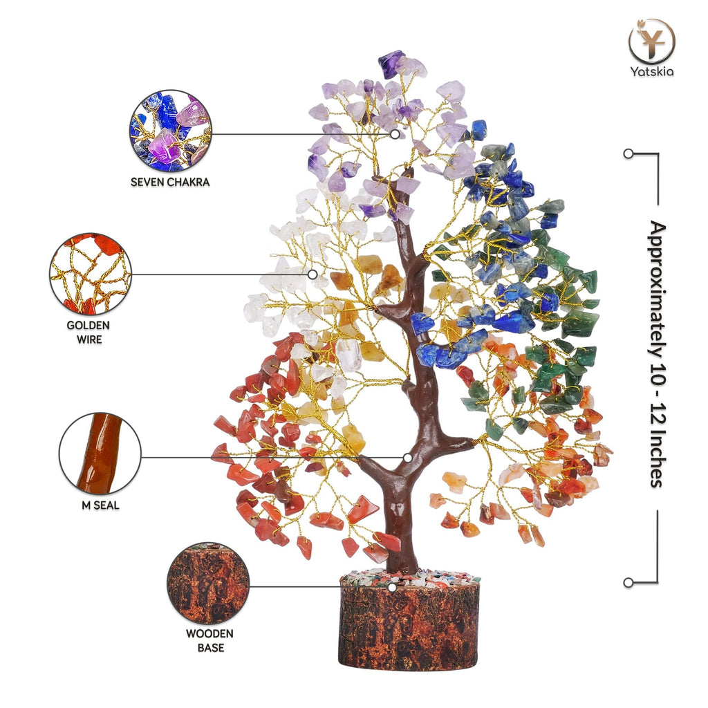 YATSKIA Crystal Tree Sculpture - Handcrafted Decor

