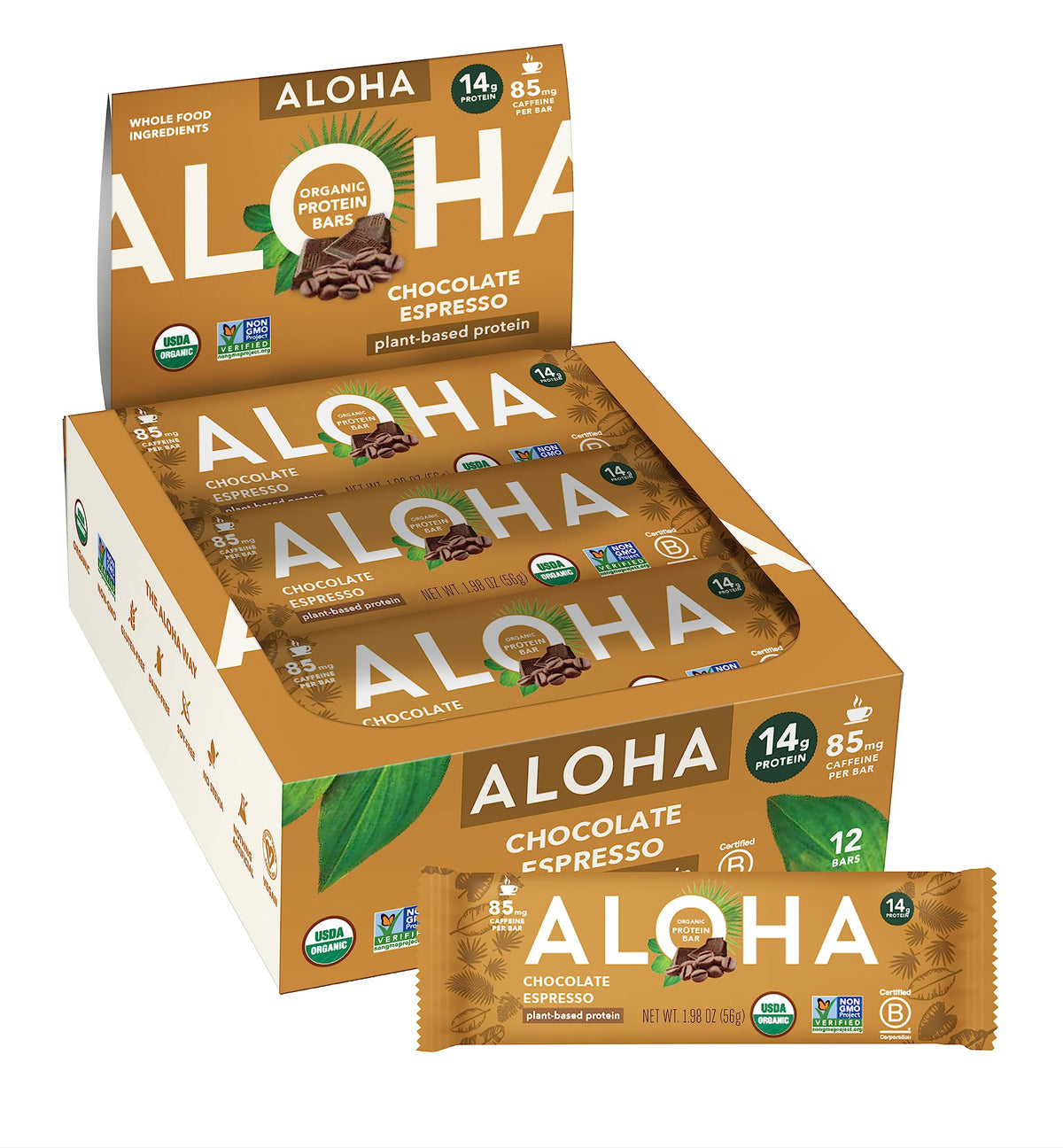 ALOHA Organic Plant Based Protein Bars