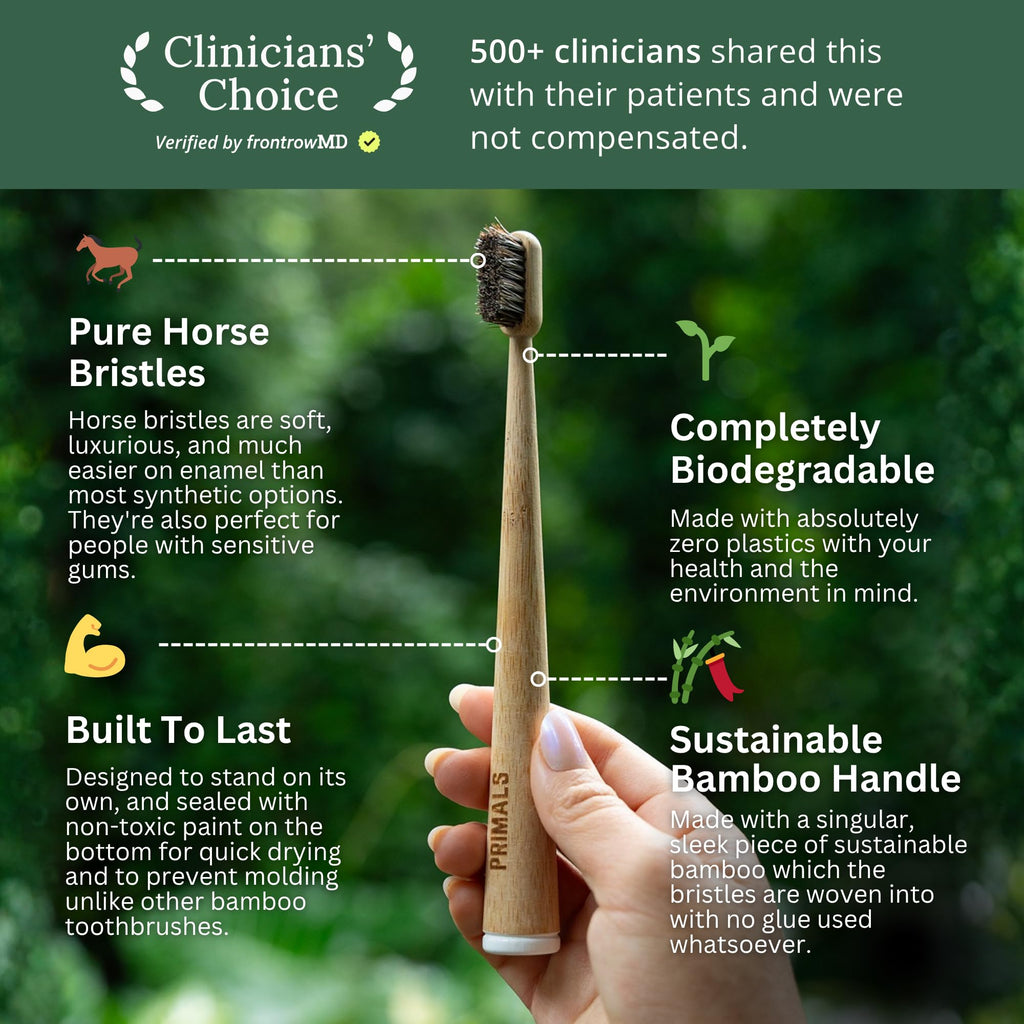 PRIMALS Horse Bristle Bamboo Toothbrush

