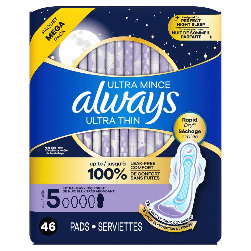 Always Ultra Thin Pads – LeakGuard & RapidDRY

