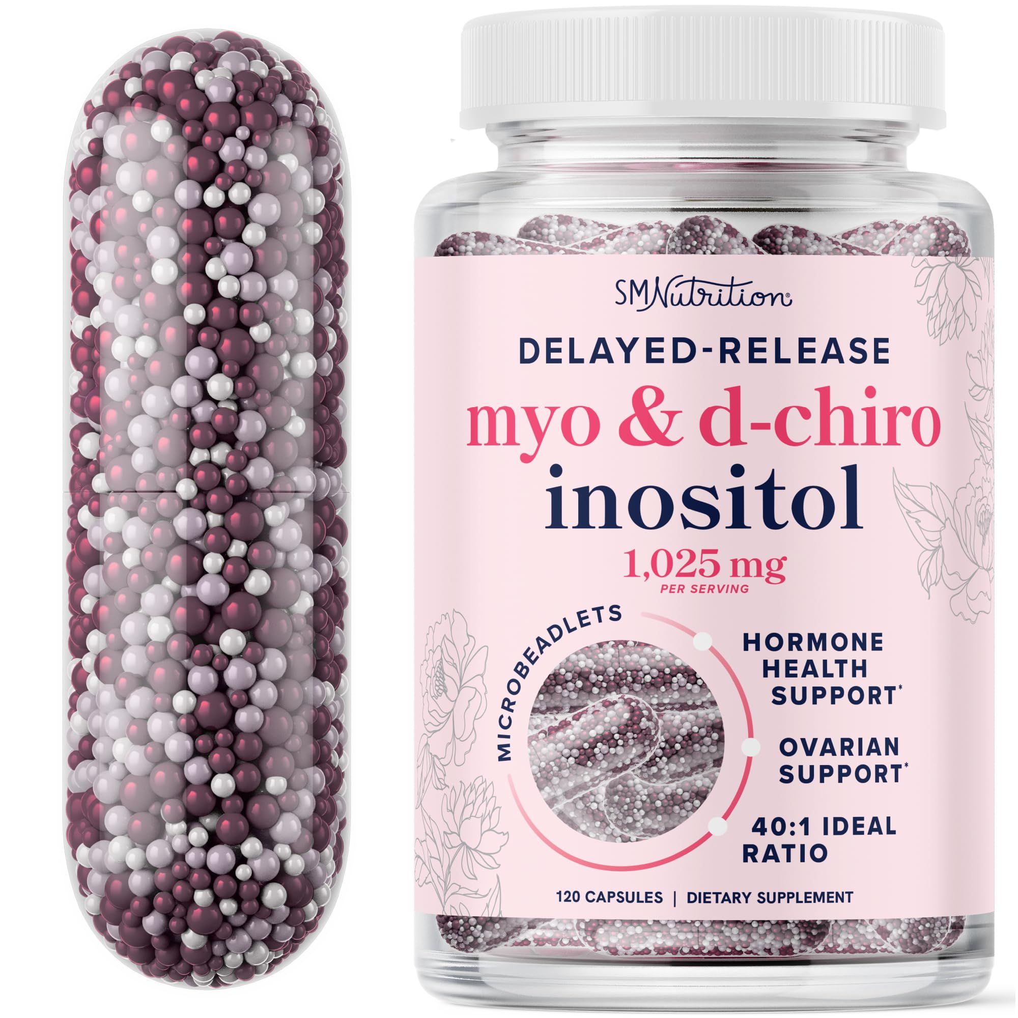 SMNutrition Myo-Inositol & D-Chiro Inositol Supplement,Hormone Balance