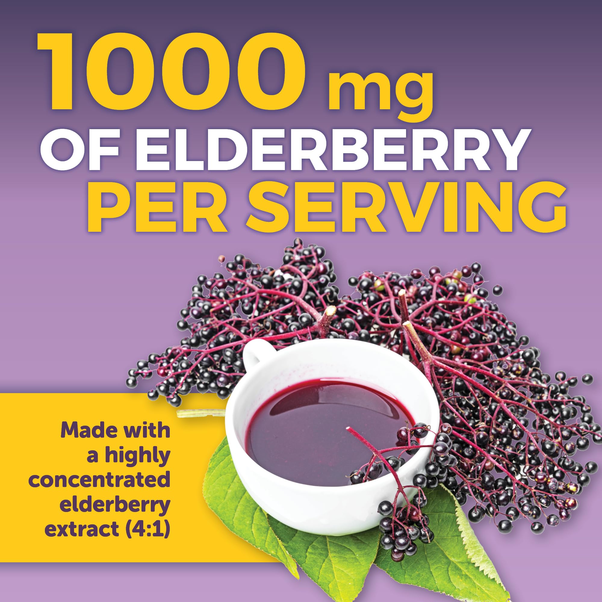 Viva Naturals Elderberry Immune Support Vitamin C & Zinc

