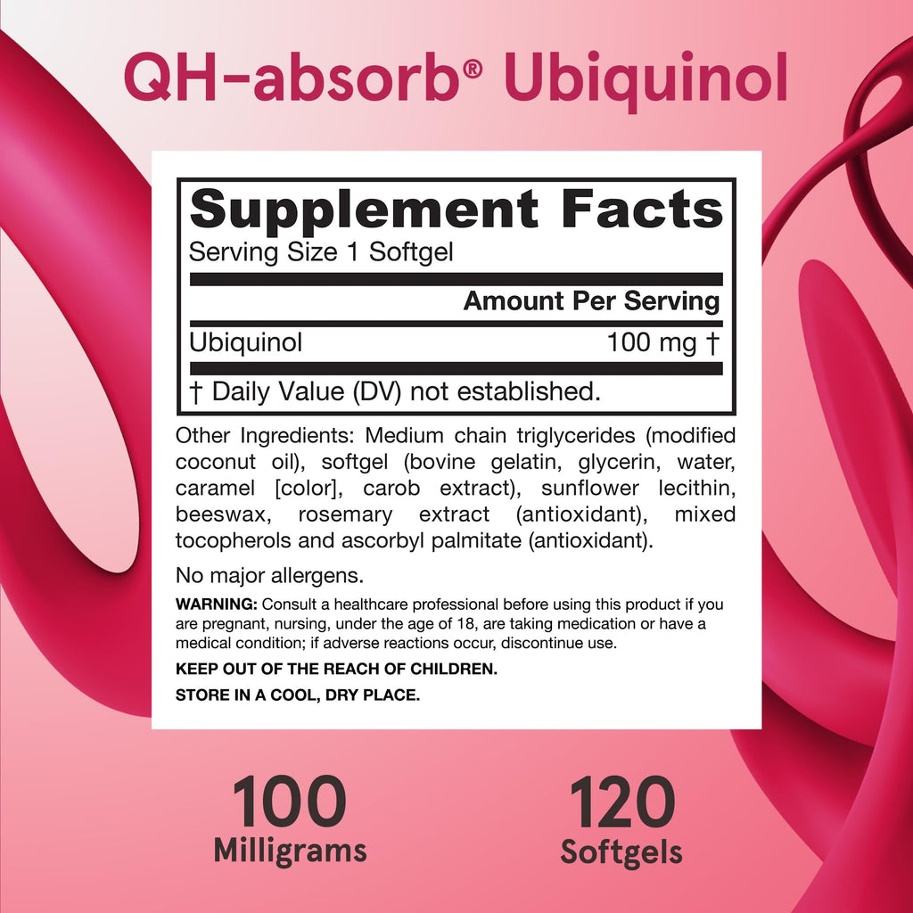 Jarrow QH-Absorb Ubiquinol 100 mg Softgels

