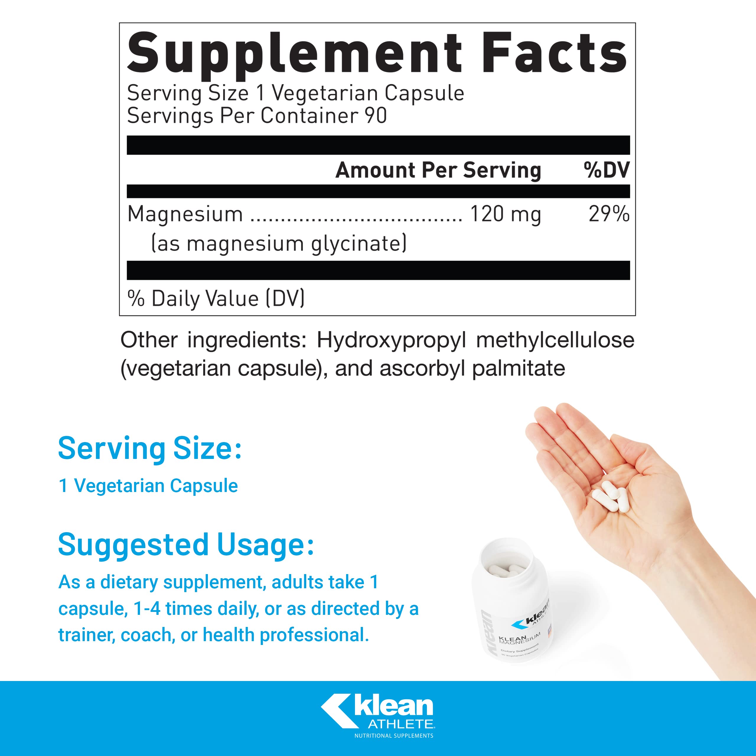 Klean ATHLETE Magnesium | Energy & Muscle Function | NSF Certified for Sport

