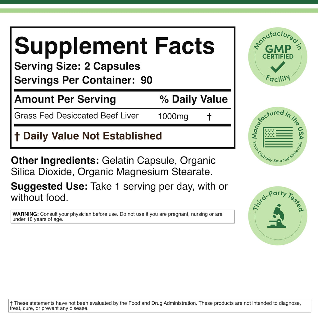 Beef Capsule Supplement for Wellness | Double Wood

