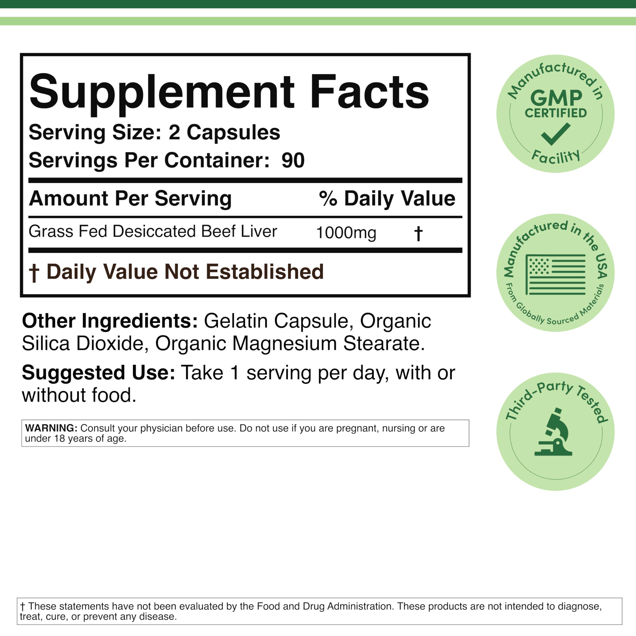 Beef Capsule Supplement for Wellness | Double Wood


