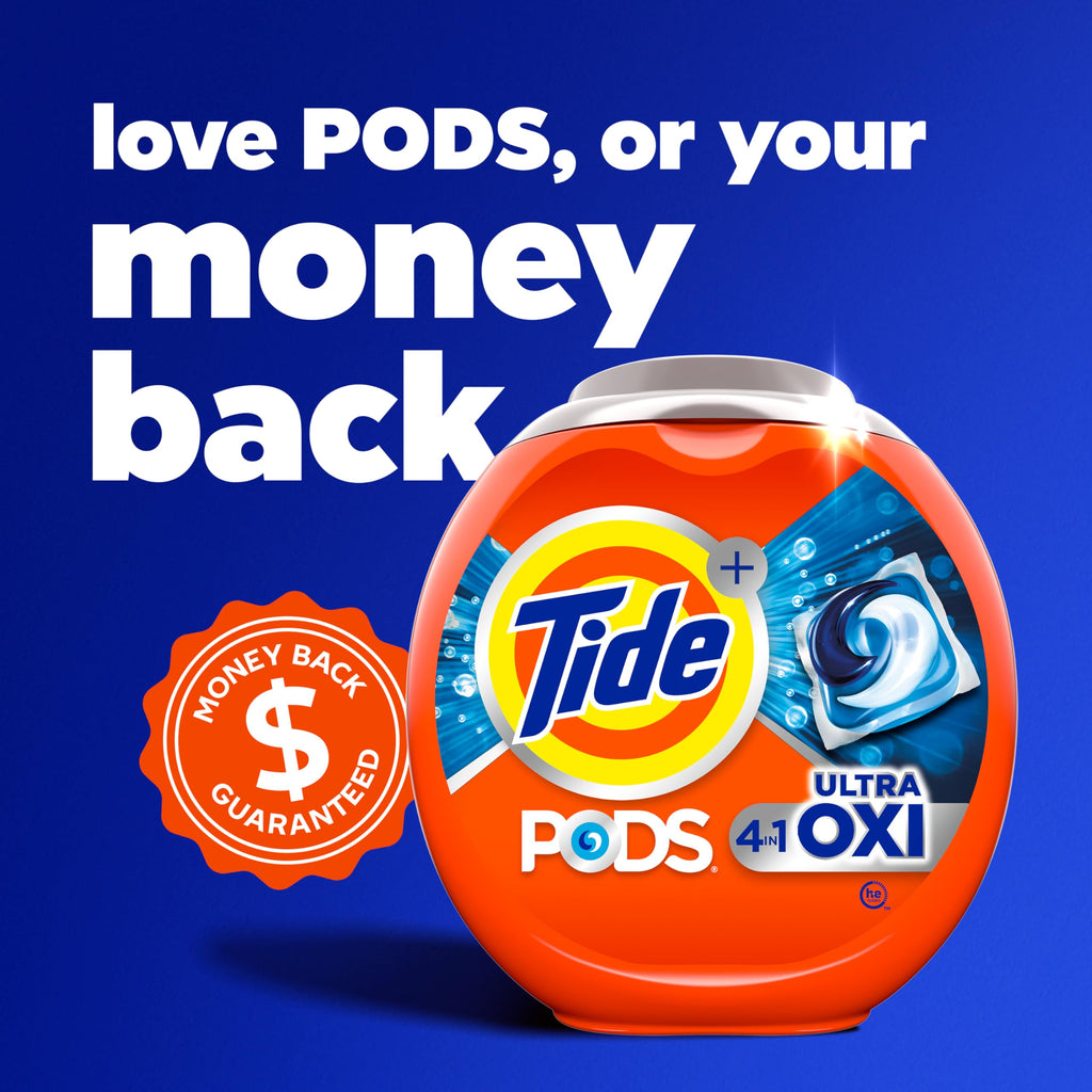 Tide PODS 4-in-1 Ultra Oxi Laundry Detergent Pods HE Compatible

