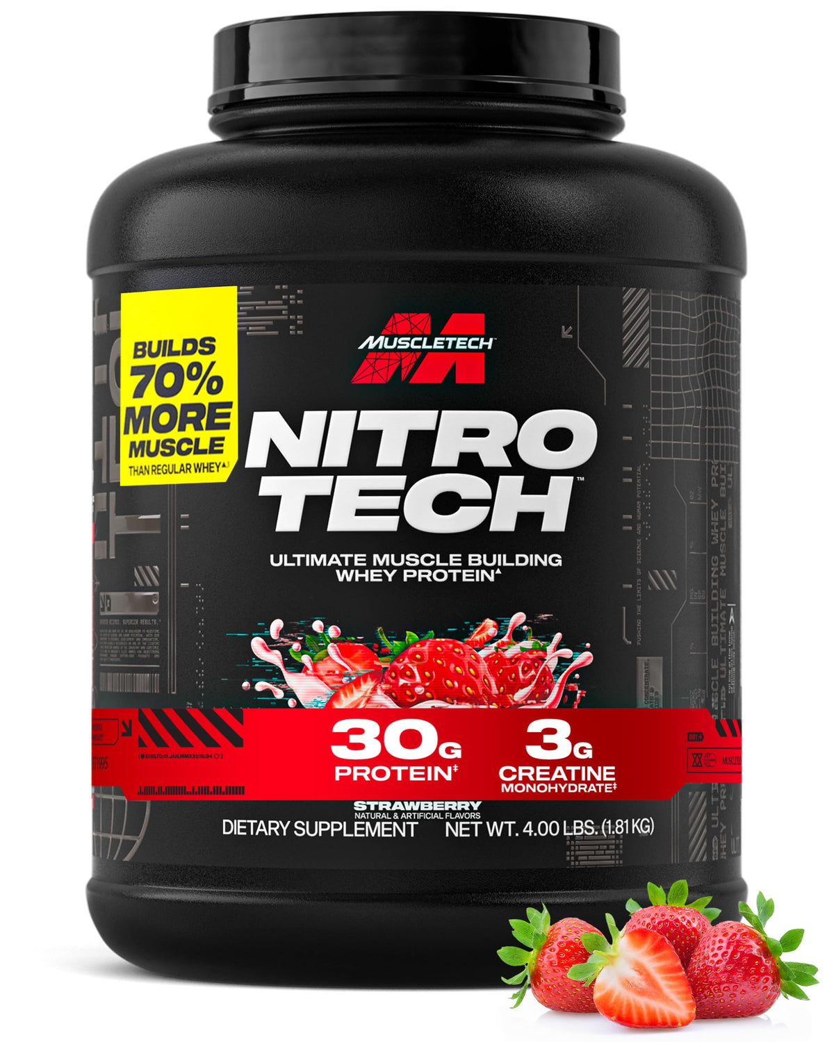 MuscleTech Nitro-Tech Whey Protein Isolate Powder