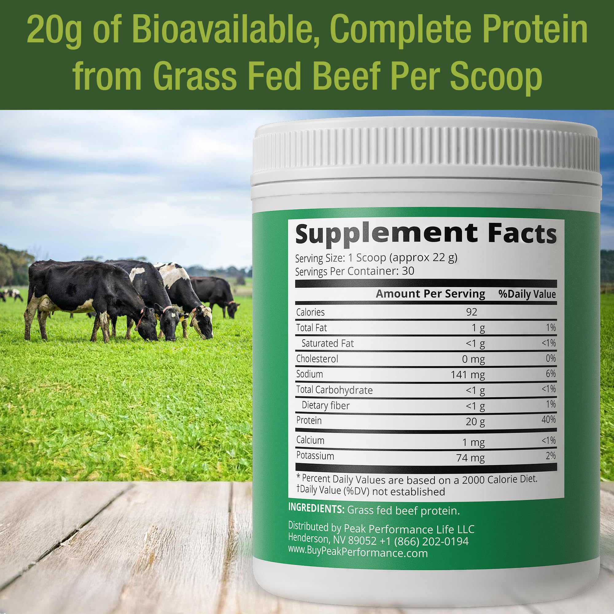 Grass Fed Beef Protein Isolate Powder - Lactose Free


