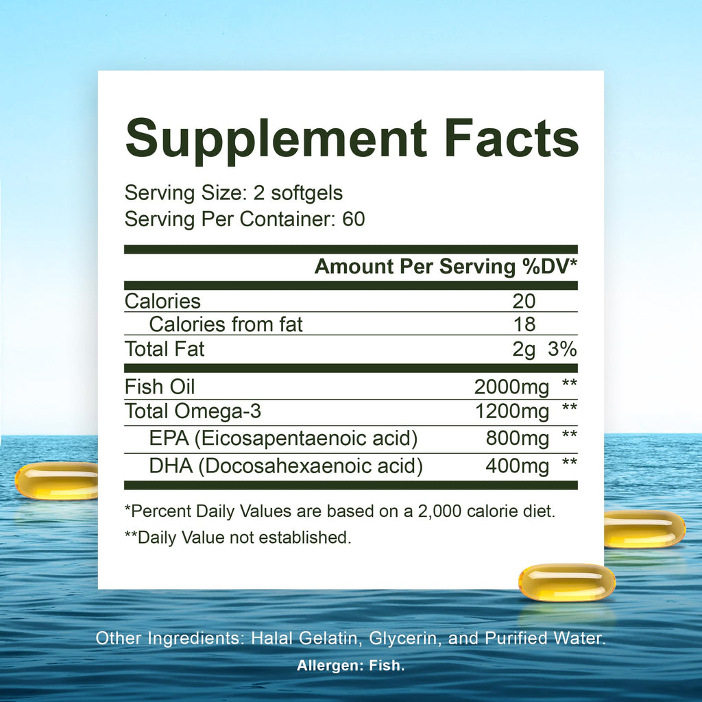 Noor Vitamins Halal Fish Oil Omega-3 Supplement

