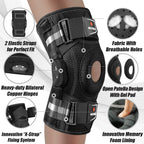 NEENCA Knee Brace with X-Strap Hinged Support

