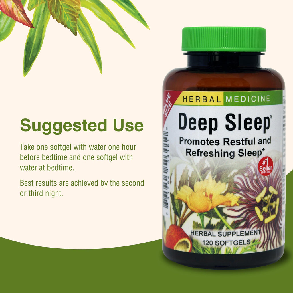 Herbs Etc. Deep Sleep Softgels - Melatonin-Free Sleep Support


