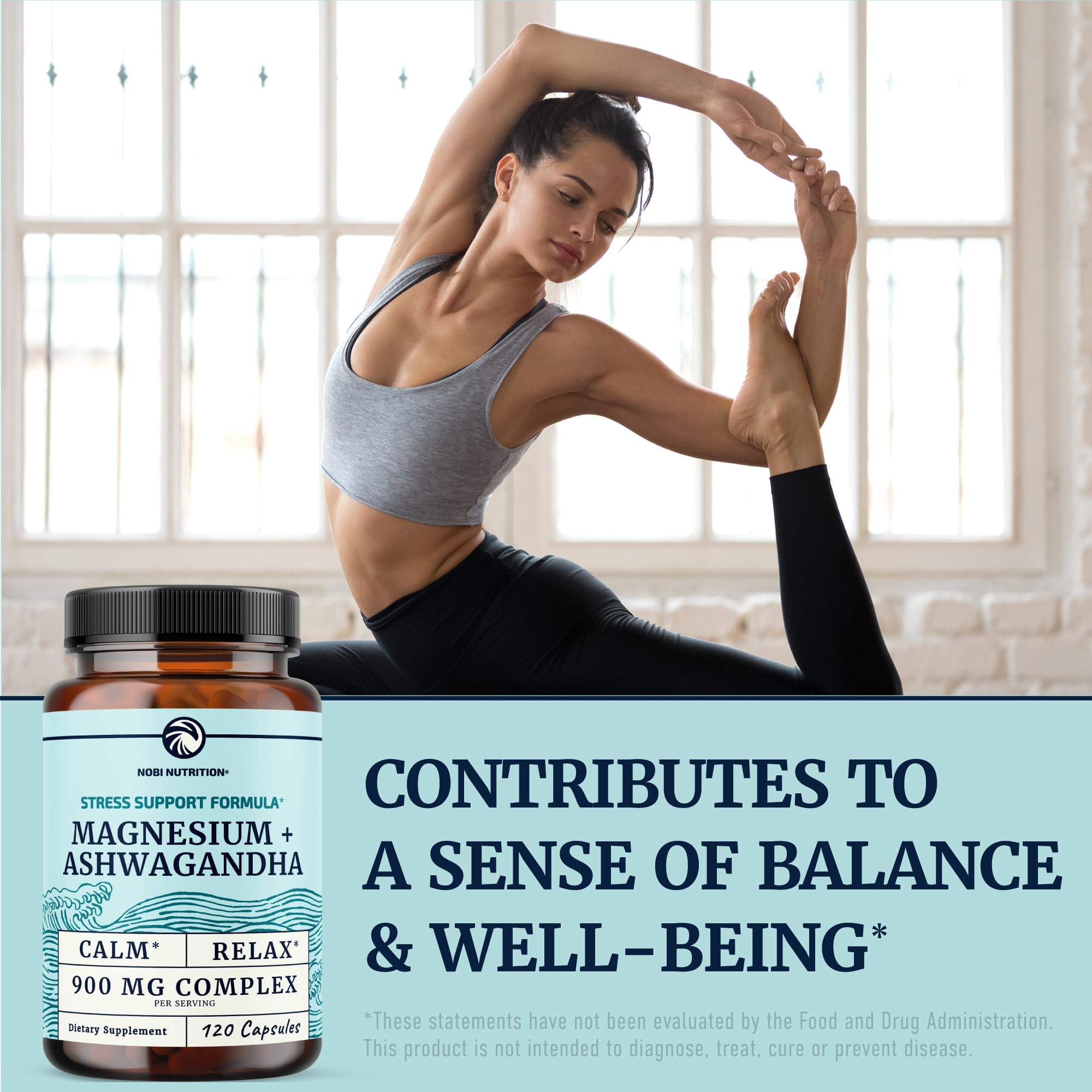 Magnesium Ashwagandha Supplement for Relaxation & Sleep

