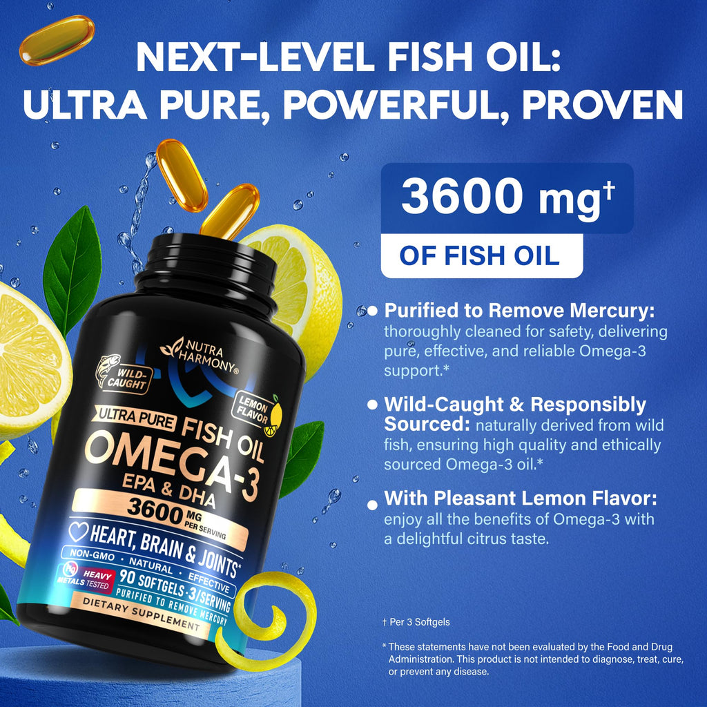 NutraHarmony Omega-3 Fish Oil Supplement

