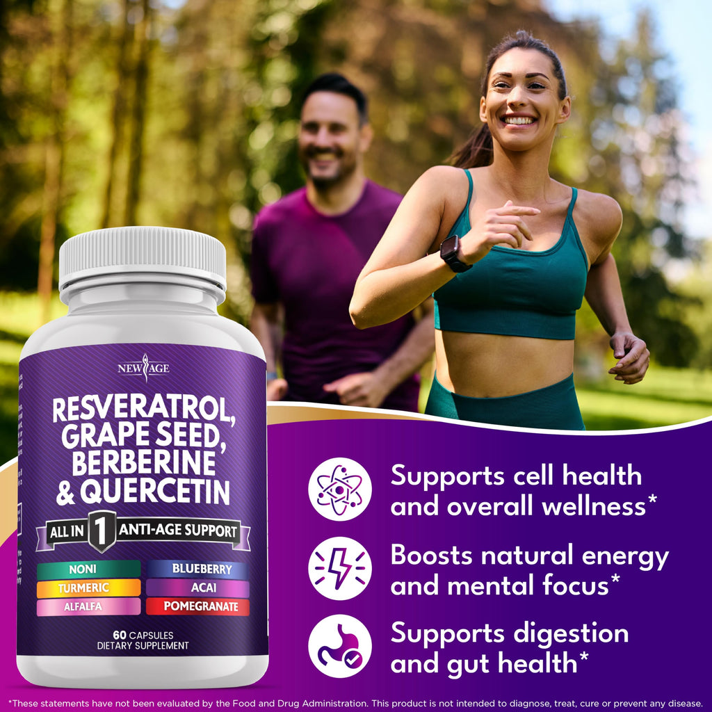 Resveratrol Berberine Supplement by NEW AGE

