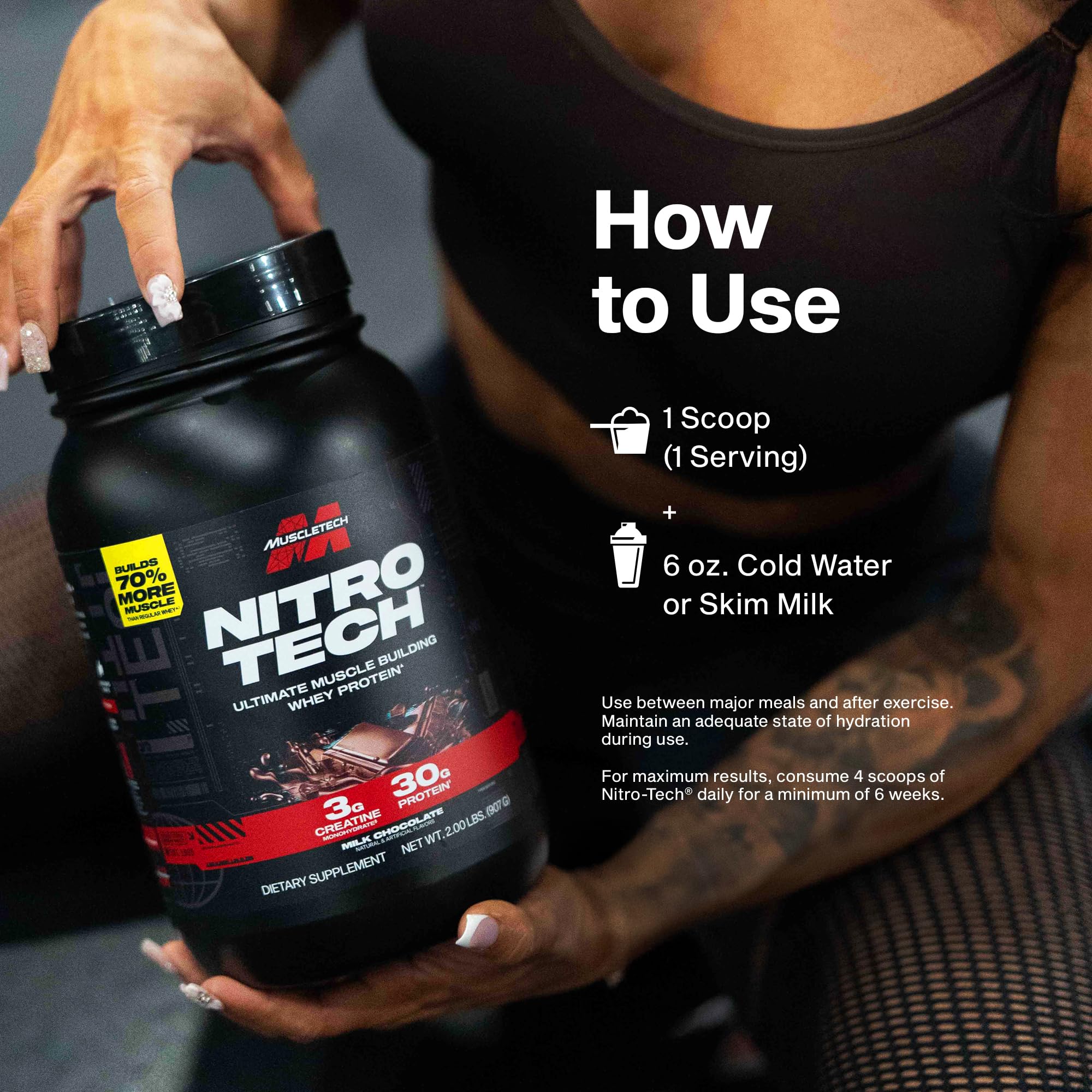 MuscleTech Nitro-Tech Whey Protein Isolate Powder

