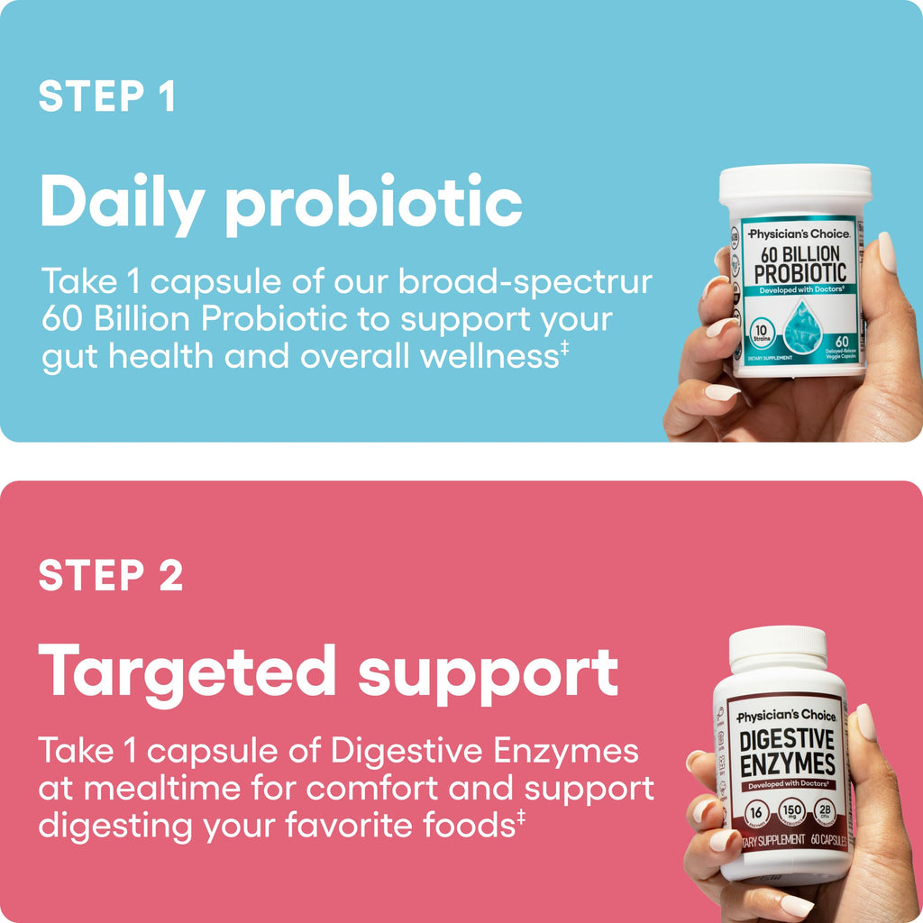 Physician's CHOICE Gut Health Bundle | Probiotic & Enzymes

