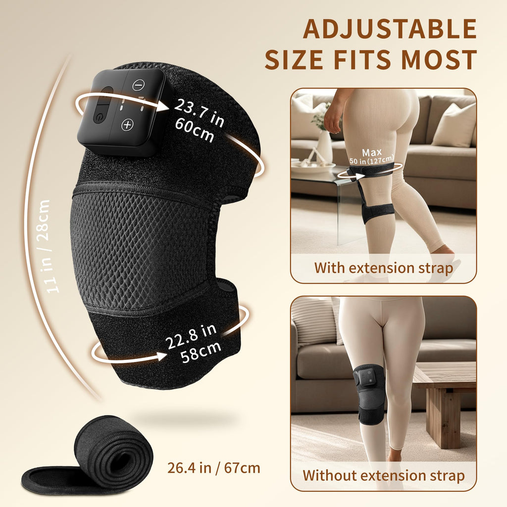 Nekteck Knee Massager with Heat - Cordless Vibration

